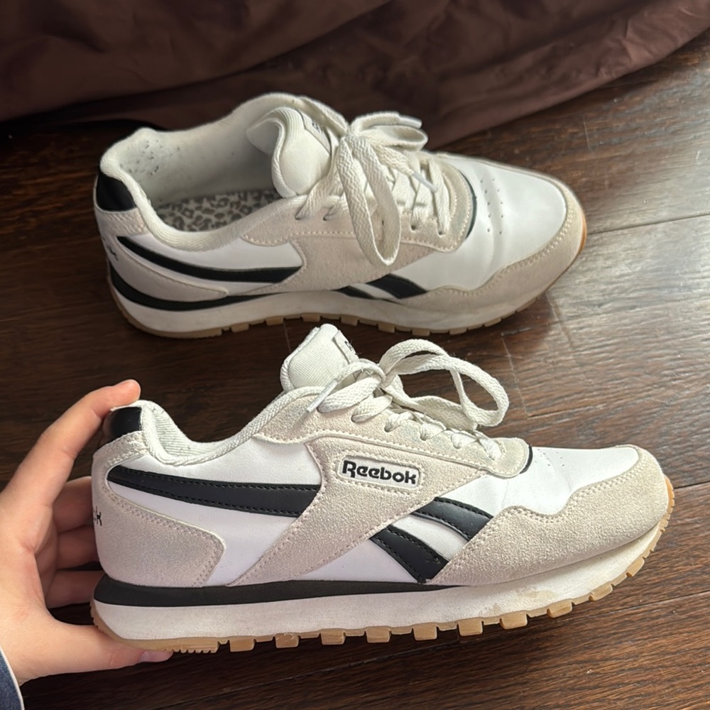 Reebok White and Black Sneakers